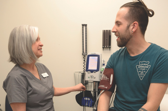 Healthcare provider treating patient at Harmony Recovery, our substance abuse counseling in Colorado